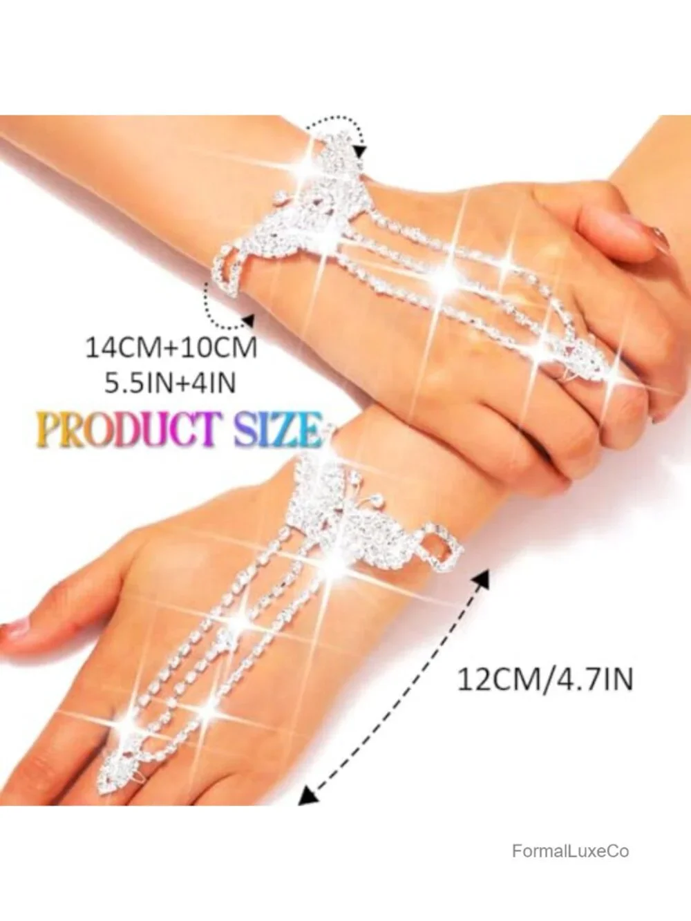Rhinestone Fingerless Gloves Butterfly Glitter Gloves Crystal Wedding Hand